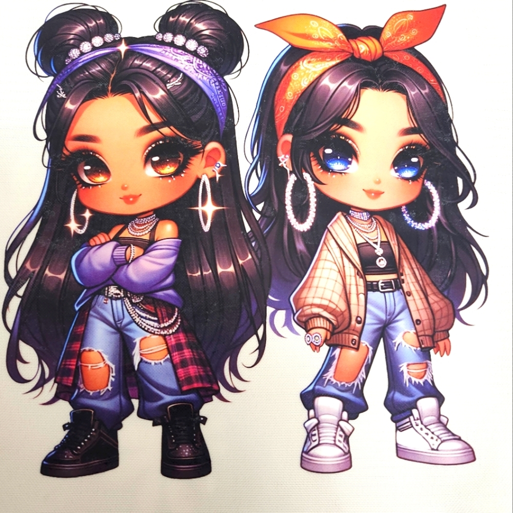 Two Girls Tote Bag.